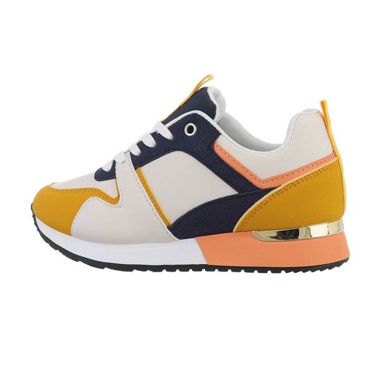 Blauwe multicolor lage sneaker Kesley.