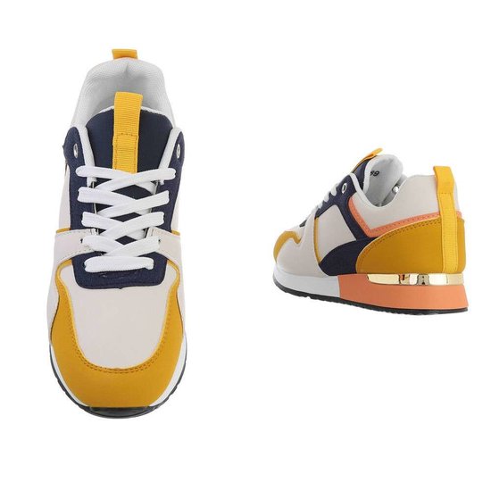 Blauwe multicolor lage sneaker Kesley.