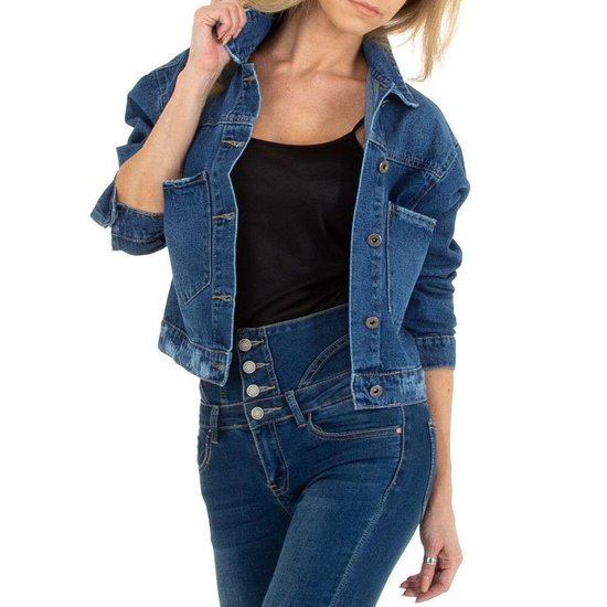 Korte donker blauwe jeans vest.