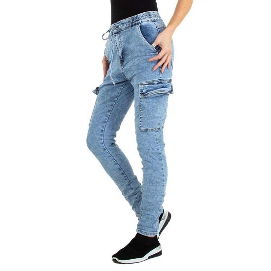 Hippe cargo blue jeans.