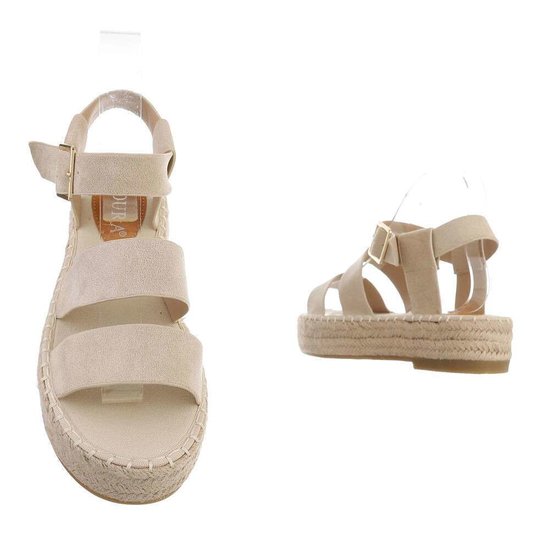 Beige platform sandaal Faysa.