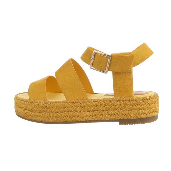 Gele platform sandaal Faysa.