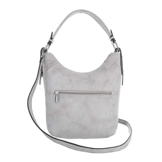 Kleine grijze shopperbag.