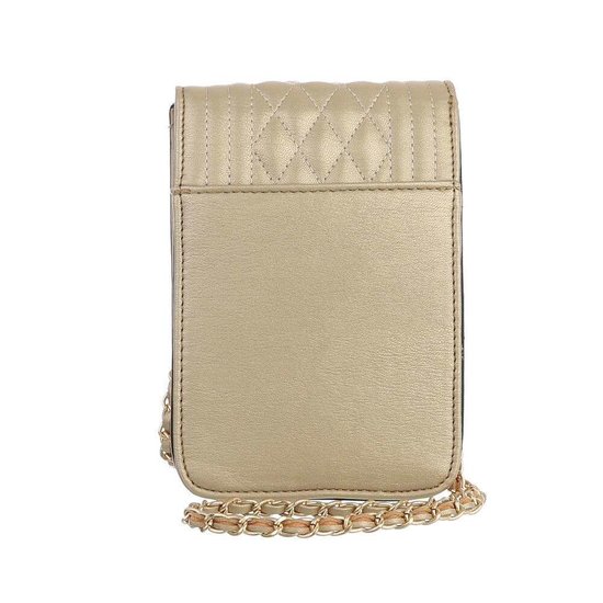 Trendy zeer klein gouden schoudertasje.SOLD OUT