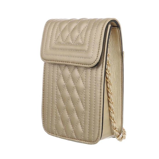 Trendy zeer klein gouden schoudertasje.SOLD OUT