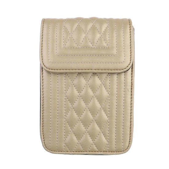 Trendy zeer klein gouden schoudertasje.SOLD OUT