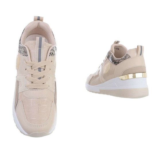 Beige hoge sneaker Damita.