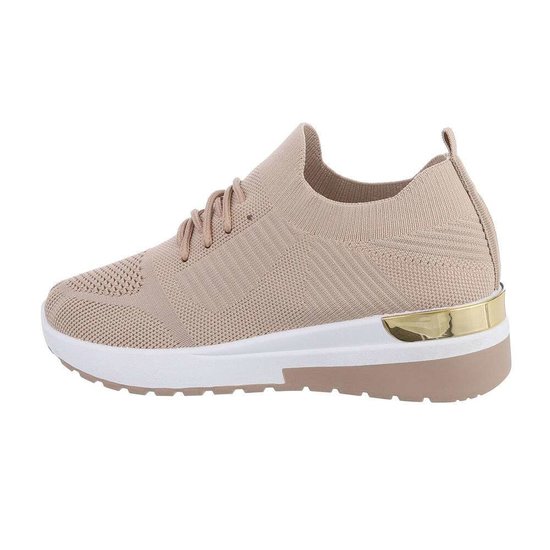 Trendy lage kaki sock sneaker Pepa.