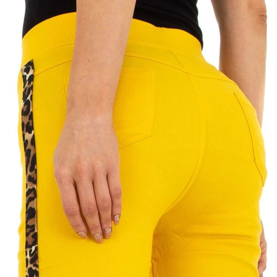 Gele legging met lining.