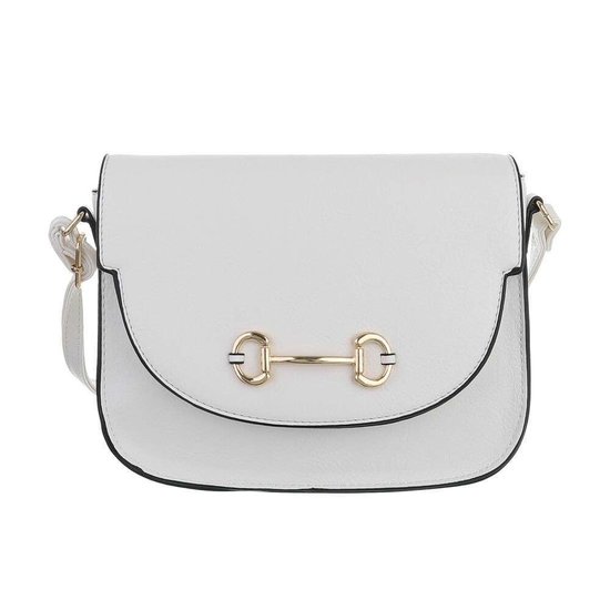 Casual kleine witte schoudertas.