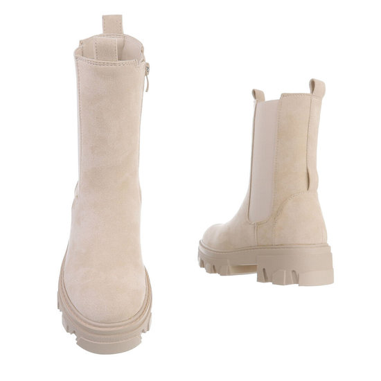 Trendy beige daimen Chelsea boot Isra.