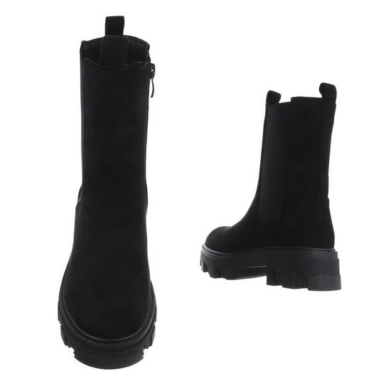 Trendy zwarte daimen Chelsea boot Isra.