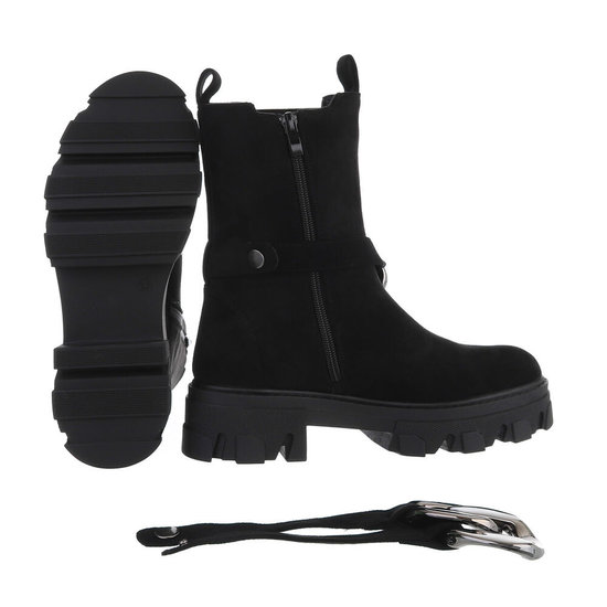 Trendy zwarte daimen Chelsea boot Isra.