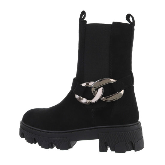 Trendy zwarte daimen Chelsea boot Isra.