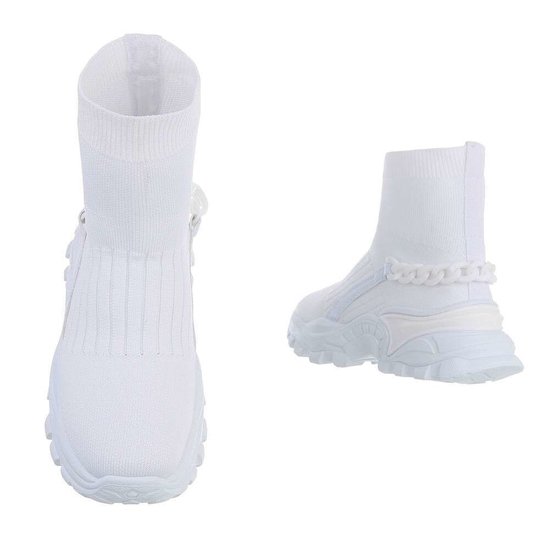 Trendy hoge witte sock sneaker Jenara.