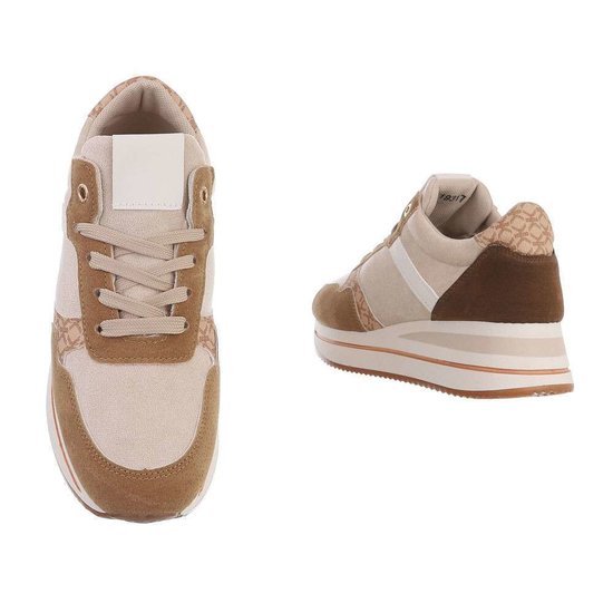 Beige fashion lage sneaker Fonda.