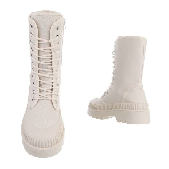 Halfhoge beige boot Lucena.