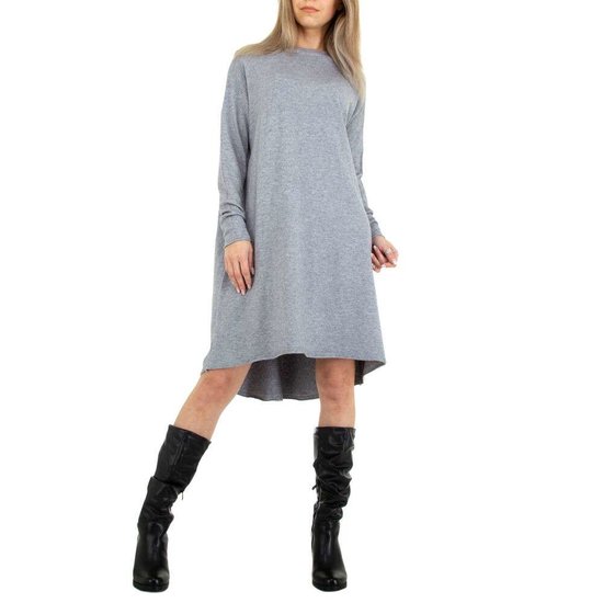 Trendy grijze truijurk.