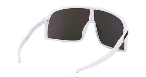 Fashion witte ski-cycling zonnebril.