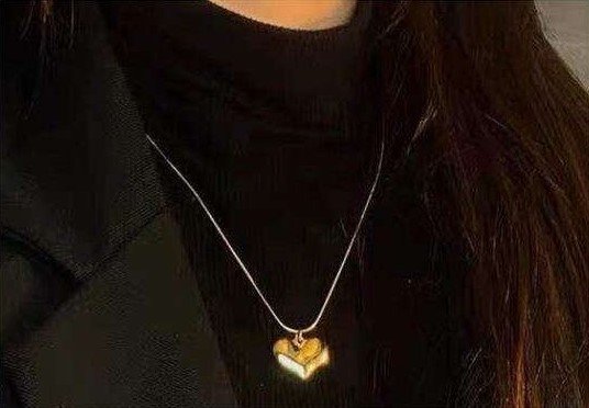 Classy rose gouden-gouden halsketting met hart