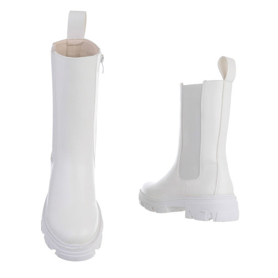 Trendy witte Chelsea boot Sirina.