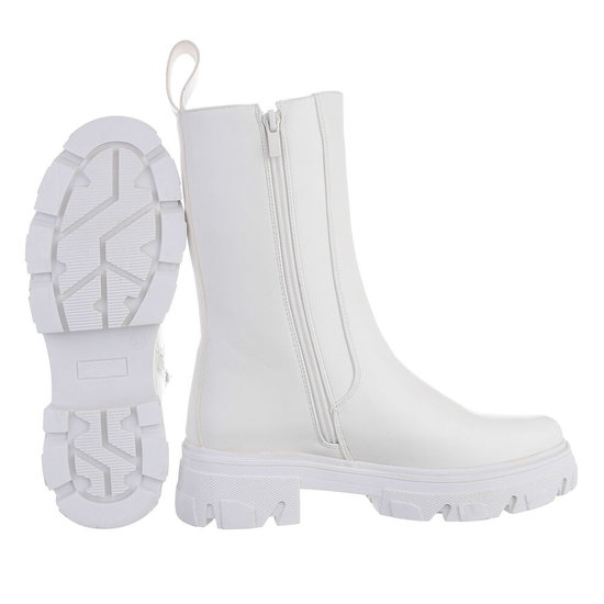 Trendy witte Chelsea boot Sirina.