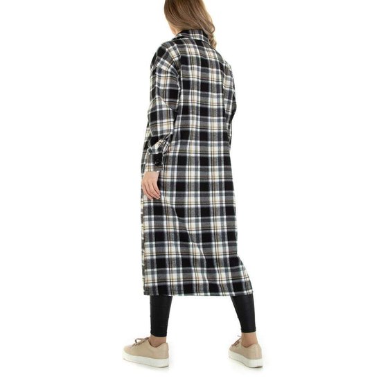 Zwart-witte maxi shaket.