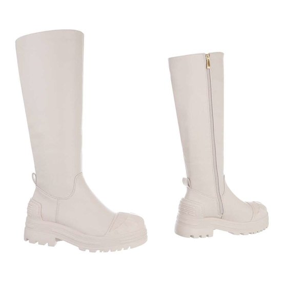 Hoge beige laars Genoveva.