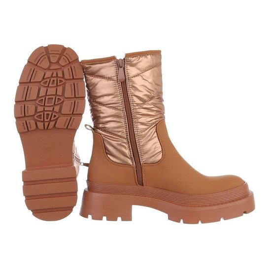 Camel kleurige snowboot Paquita.
