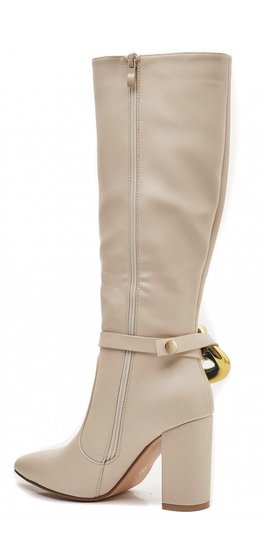 Beige hoge laars Frency.