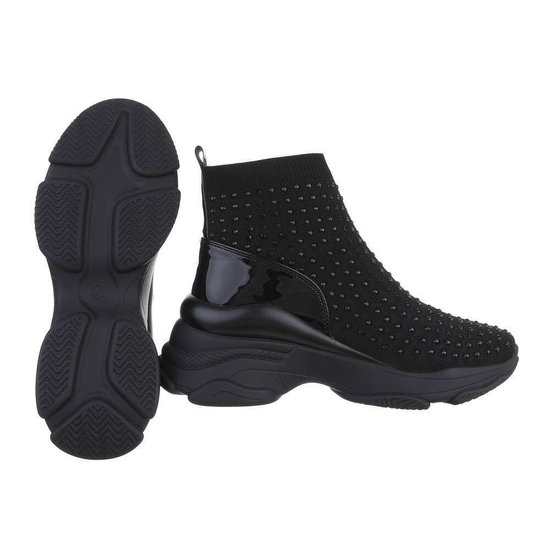 Zwarte hoge sock sneaker Nicolette.
