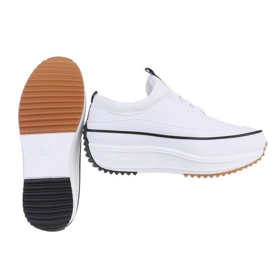 Originele witte lage textiel sneaker Martine.