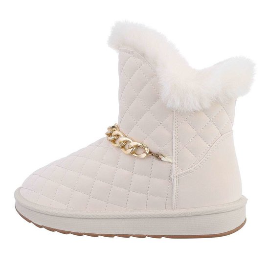 Beige daimen winterboot Syla.