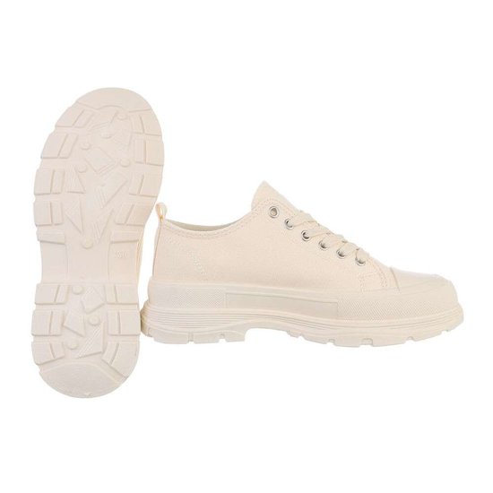 Lage beige textiel sneaker Orkina.