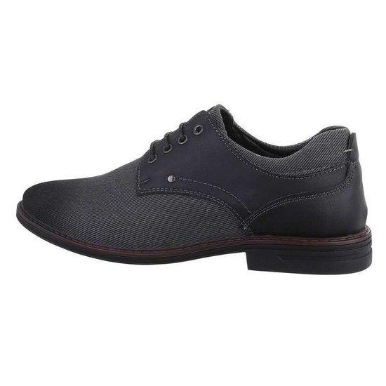 Geklede zwart-grijze heren schoen Paul.