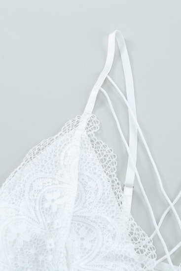 Elegante witte bodysuit in kant.