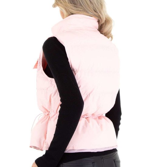 Rose korte gewatteerde bodywarmer.