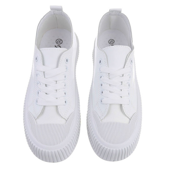 Witte lage sneaker Philippa.