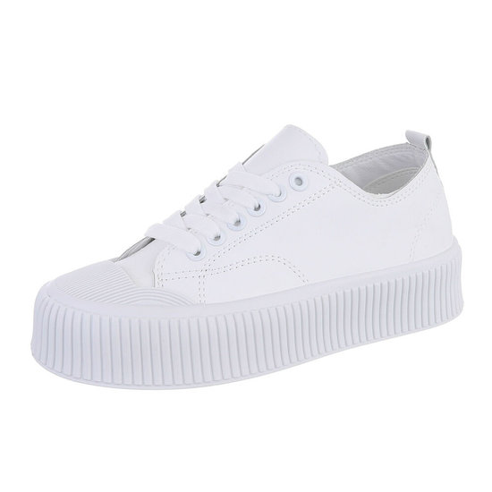 Witte lage sneaker Philippa.