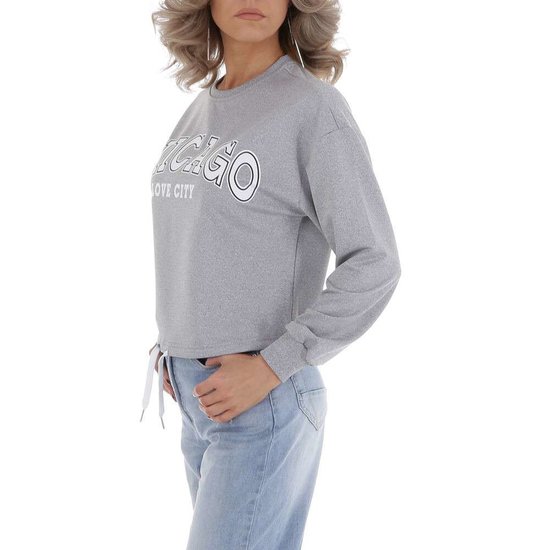 Trendy grijze sweatshirt.