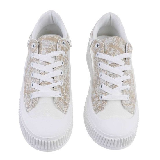 Trendy beige lage sneaker Vita.