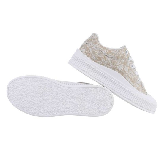 Trendy beige lage sneaker Vita.