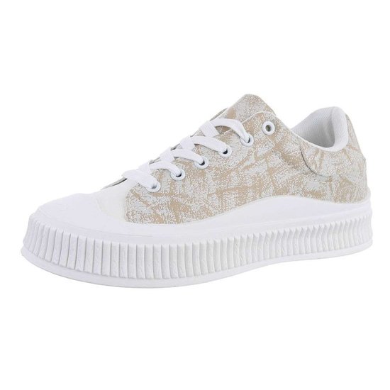 Trendy beige lage sneaker Vita.