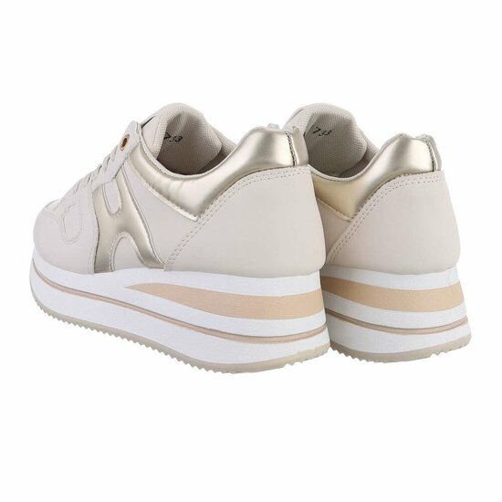 Fashion beige lage sneaker Indy.