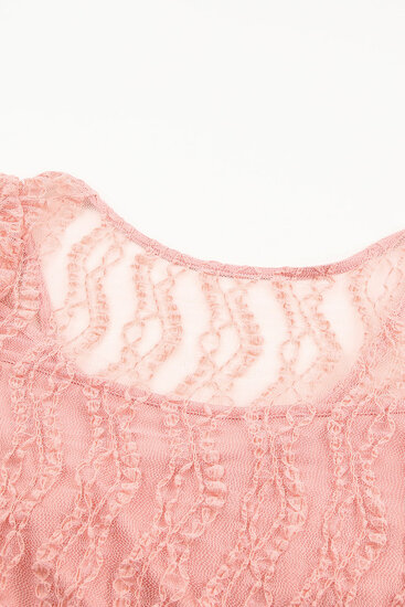 Elegante rose bodysuit met ruches.