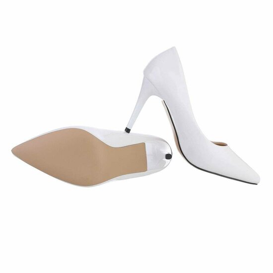 Klassieke witte pump Alexandra.