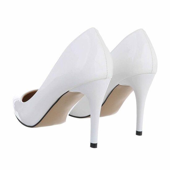 Klassieke witte pump Alexandra.