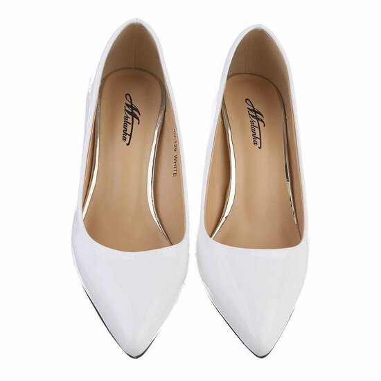 Klassieke witte pump Alexandra.