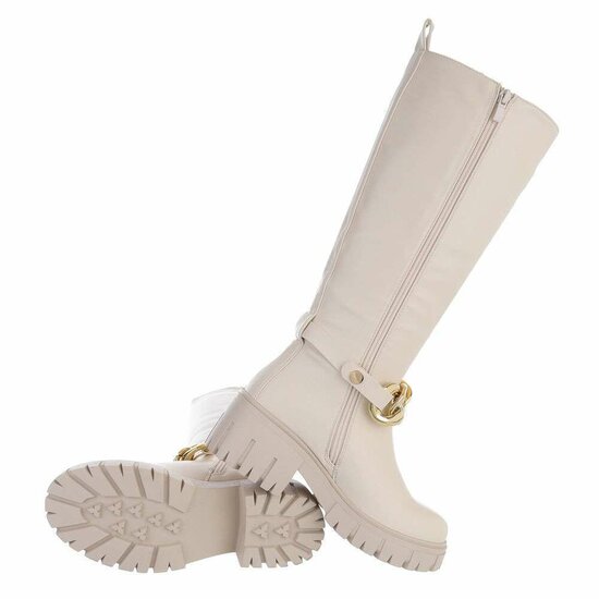 Beige hoge laars Hella.SOLD OUT
