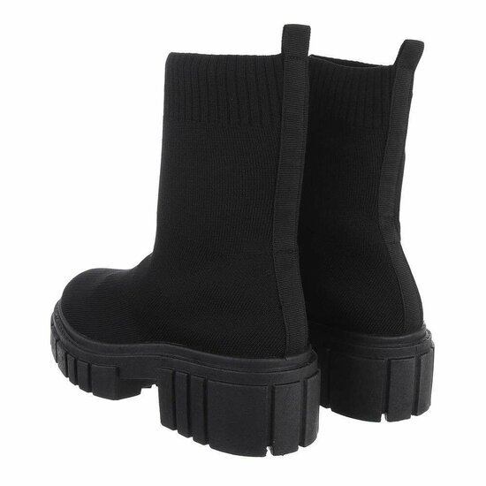 Zwarte korte sock boot Alida